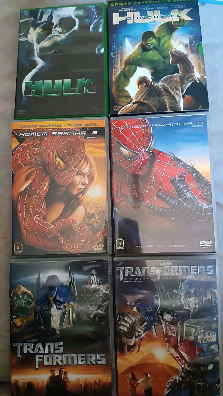 Coleção de DVDs: 6 filmes original 