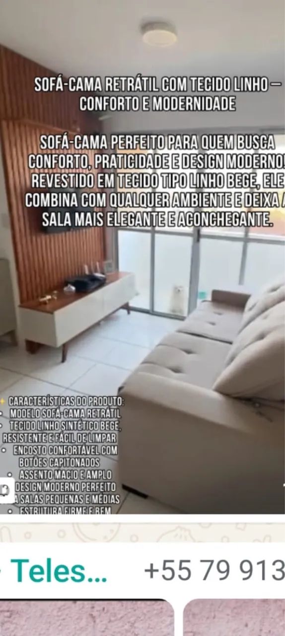 Sofá cama linho64728971919489120