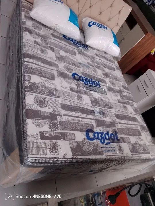 Cama Box Casal Cazdol Espuma com pillow entrega grátis 