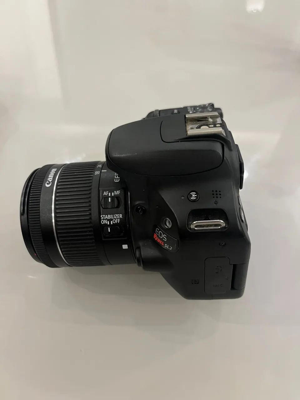 Camera Canon SL2 e lente do kit 18-55mm - Em ótimo estado  - Foto 3