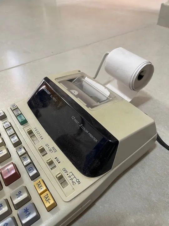 Calculadora Impressora Sharp 12 dígitos Vintage - Foto 3