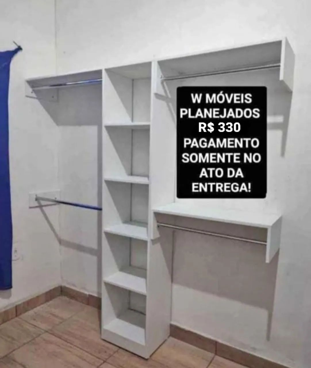 Closet Torre + araras em MDF Promoção 