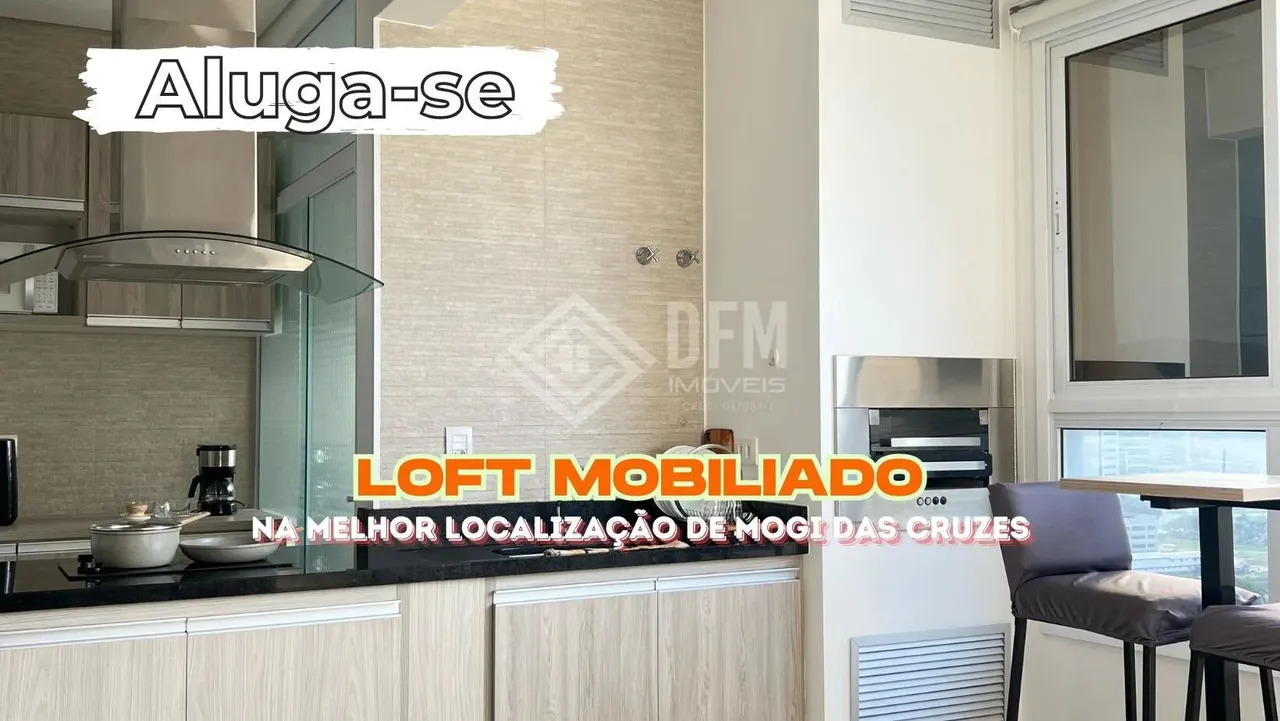 Trend Loft Nova Mogilar - Apartamento Loft mobiliado para alugar na melhor localização de