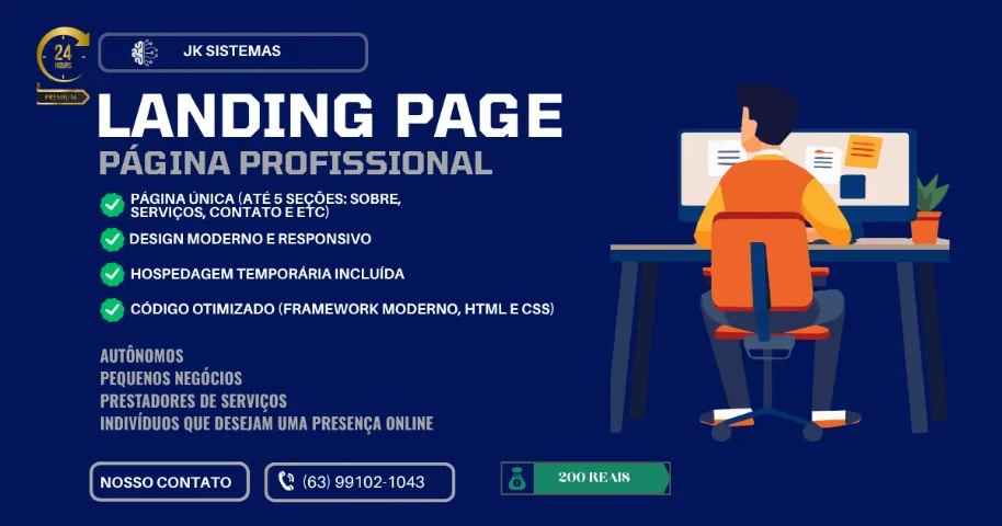 ? Landing Page Profissional por R$200 - Entrega em 24h