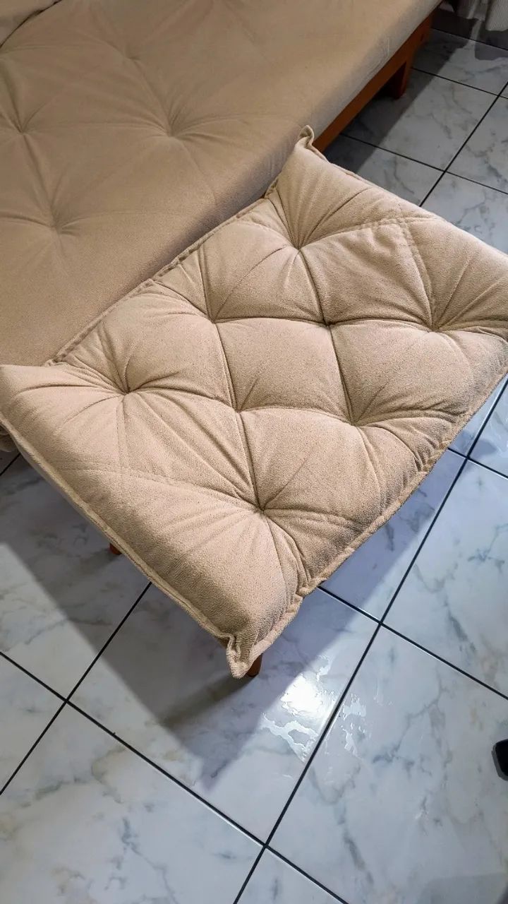 Sofá Cama Casal 3 Lugares + 2 Banquetas - Foto 5