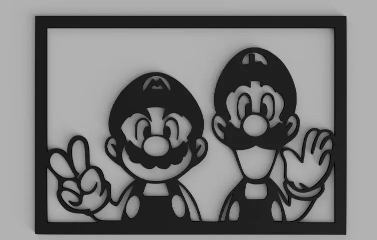 Quadros Vazados Power Up Super Mario e Luigi