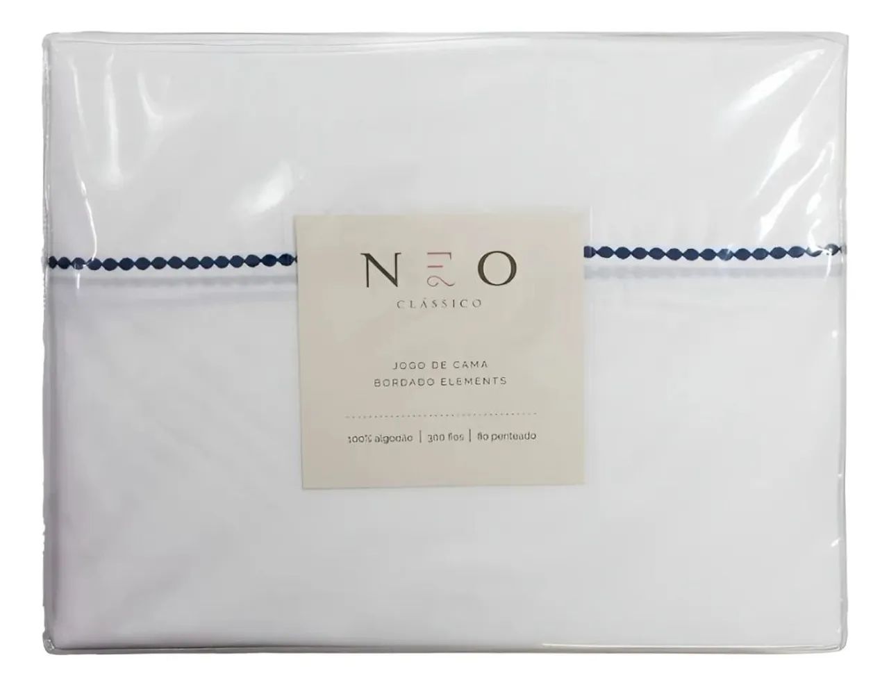 Jogo de Cama Bordado Elements Queen Neo Classico