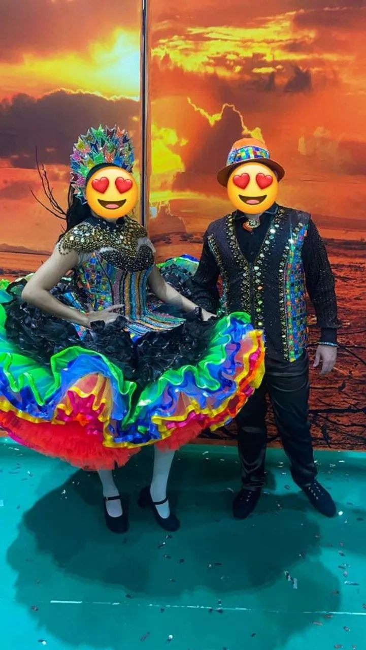 Conjunto de roupas indianas para dança - Foto 3