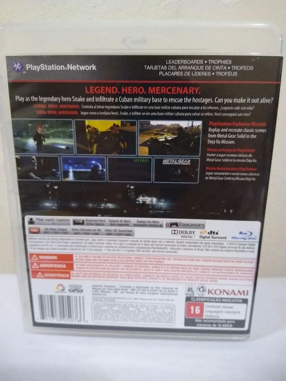 JOGO METAL GEAR SOLID - GROUND ZEROES PARA CONSOLE PS3  - Foto 2