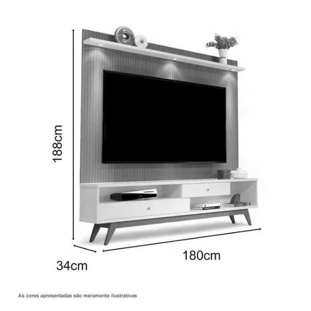 Home Theater Luxo 5232 para TV até 75" com Led JB Bechara (FAZEMOS ENTREGAS DF E ENTORNO) - Foto 2