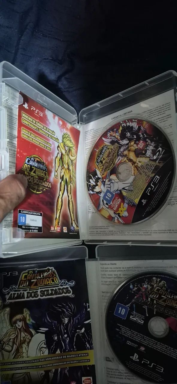Coleção de jogos dos cavaleiros do Zodíaco Playstation - Jogos de