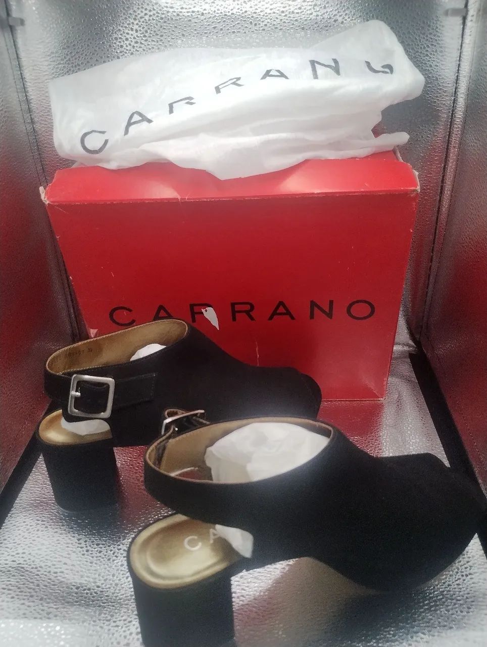 Sandália Carrano Salto Bloco Preta - Foto 3