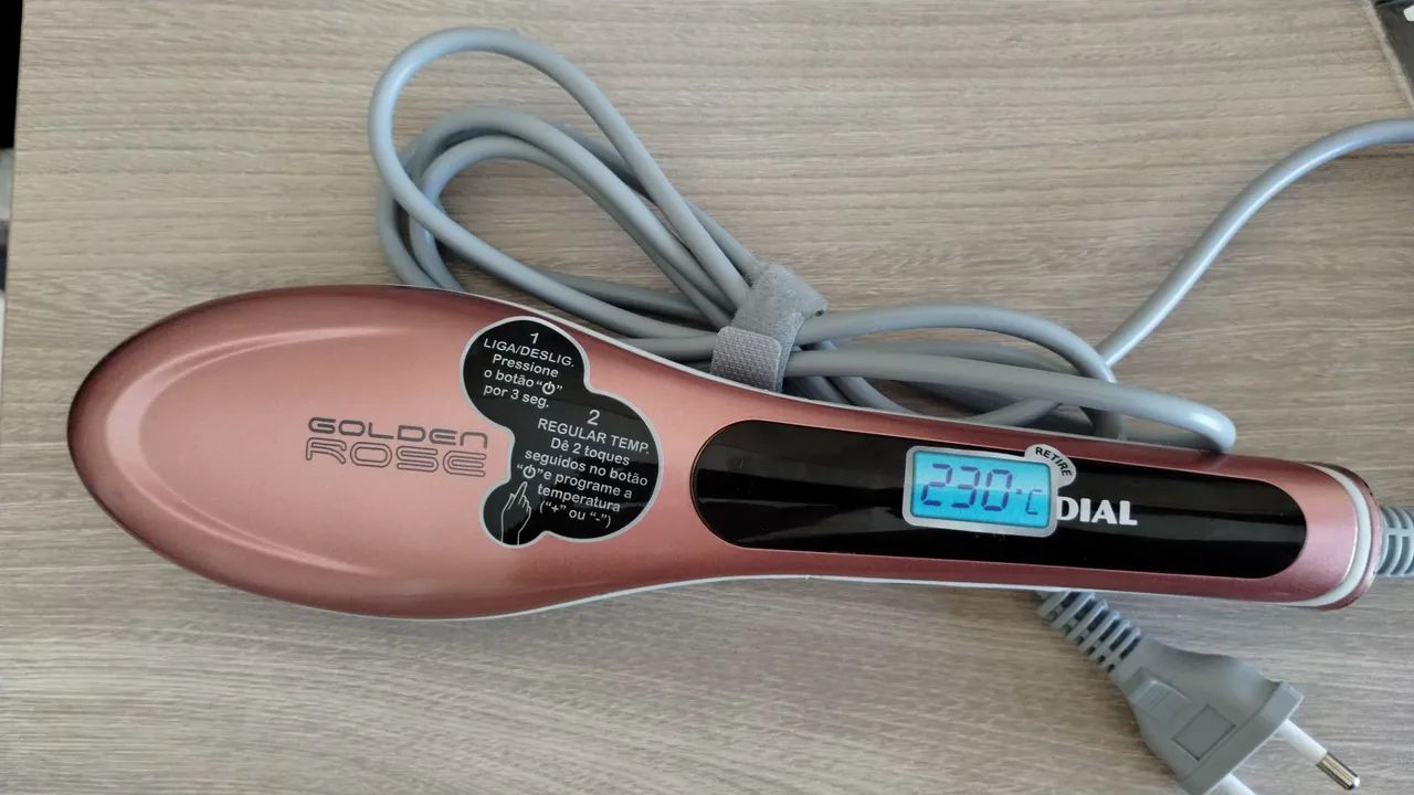 Escova alisadora Digital Mondial Golden rose, 30 W, Bivolt - Foto 3