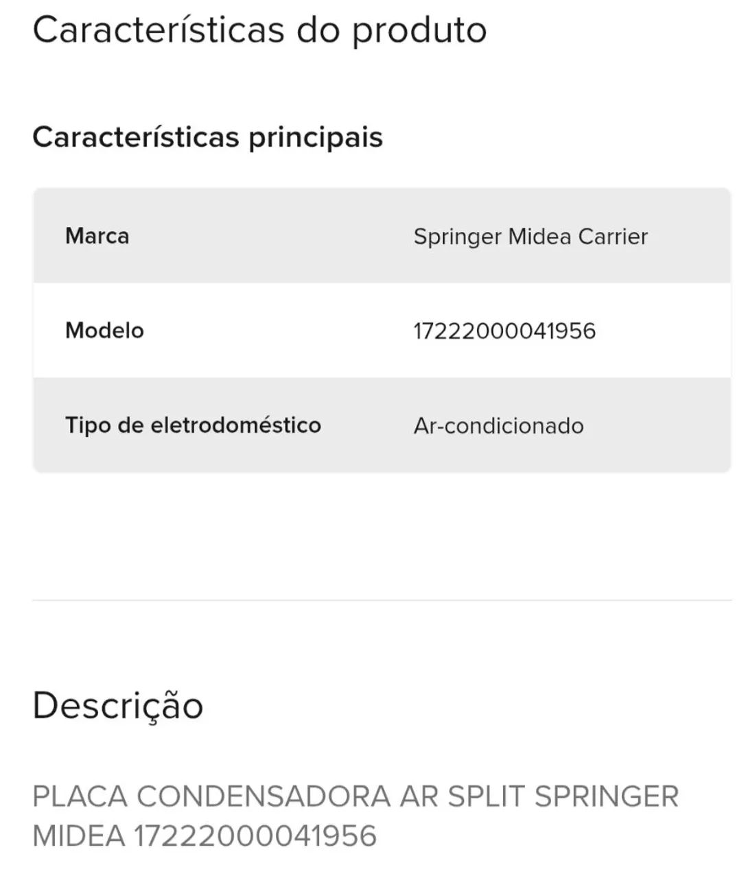 Placa da condensadora Midea inverter