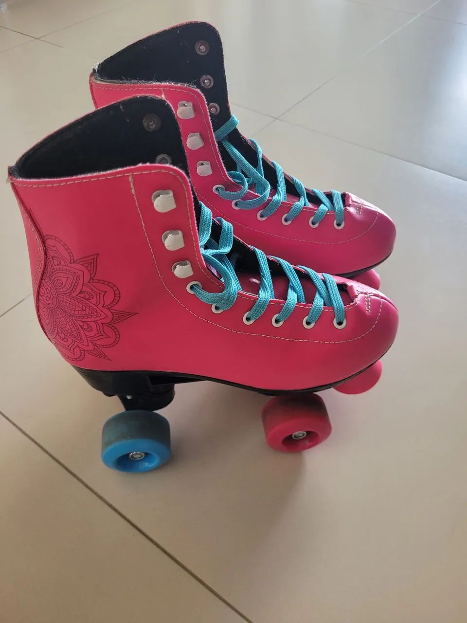 Patins Rosa Infantil - Foto 6
