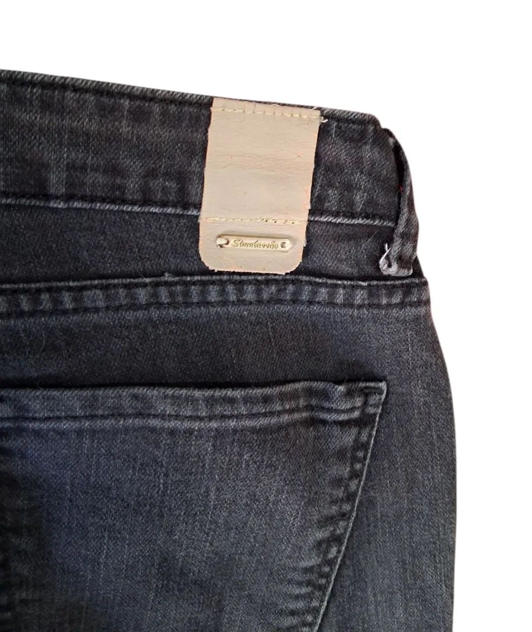 Calça jeans preta reta Simulassão - Foto 3