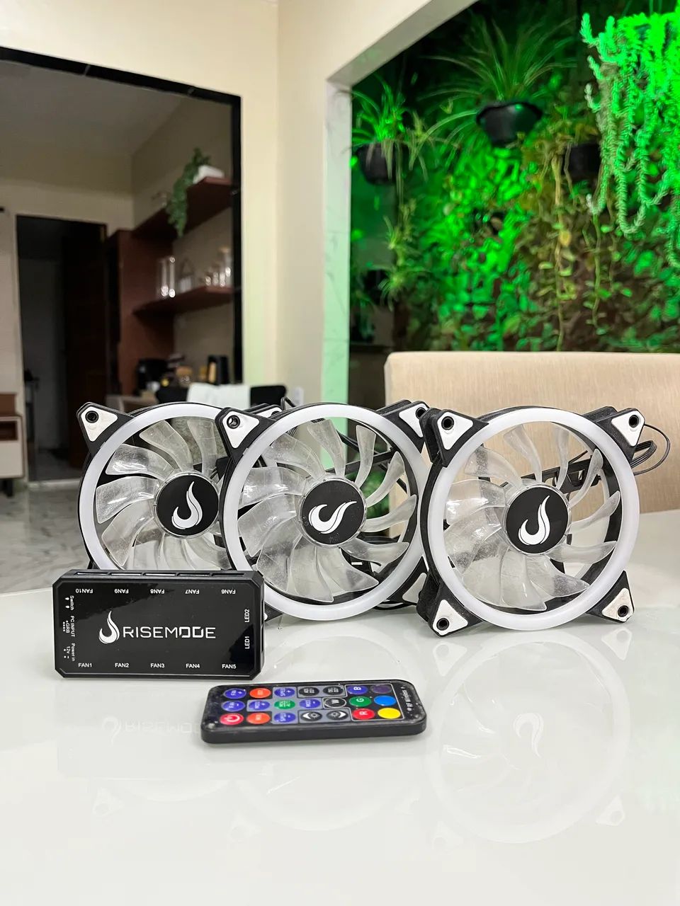 Kit Fans Rise Mode rgb com controladora