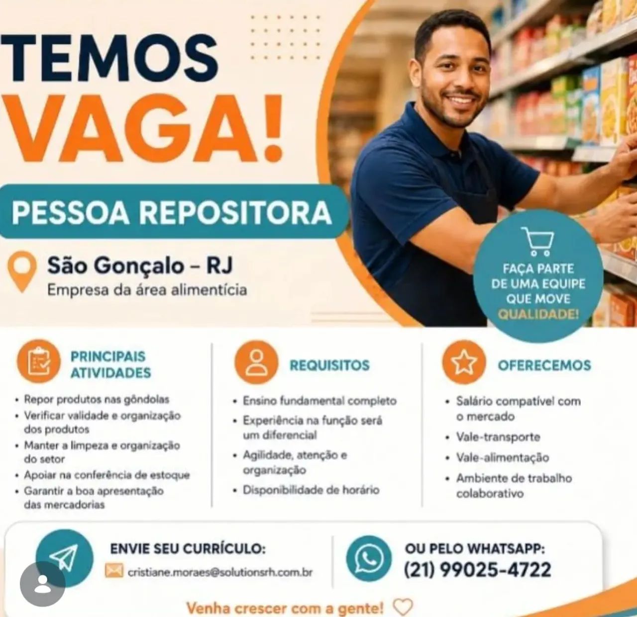 Repositor para área seca e refrigerada