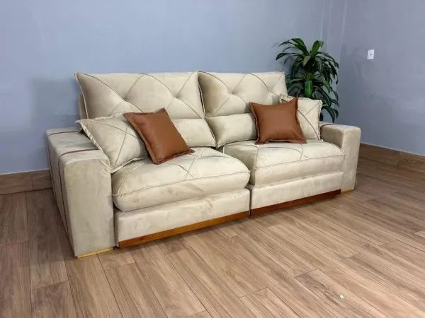 Sofá Retrátil e Reclinável Gran Bello 2.30m - Entrega Rápida 