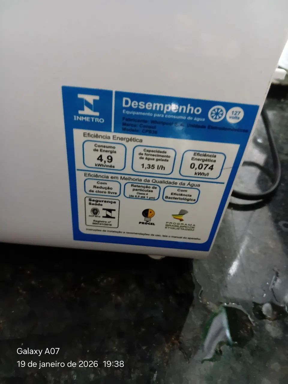 R$ 699,99 - FILTRO FILTRA BACTÉRIAS CONSUL COM COMPRESSOR DE GELADEIRA  FRIO & GELADEIRA  - Foto 2