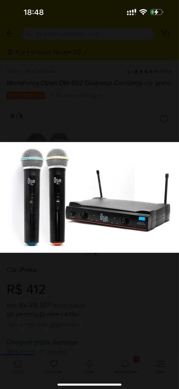 Microfone sem fio Dylan DW -602 - Foto 4