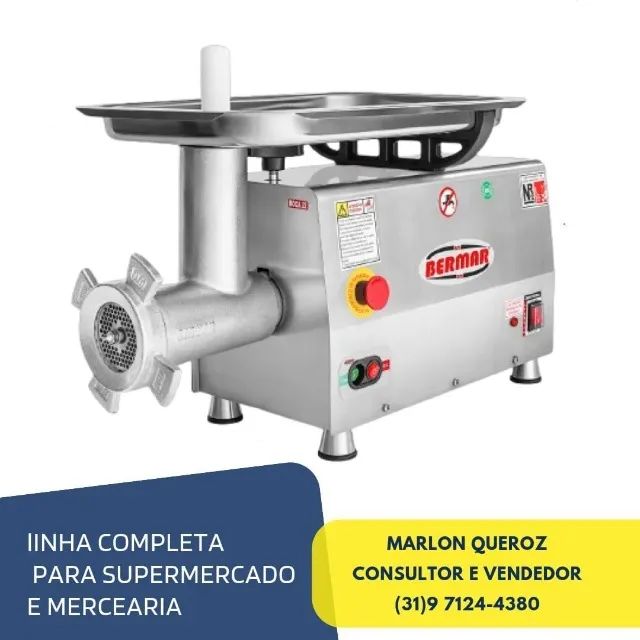 Moedor de Carne Boca 22 Bermar Inox