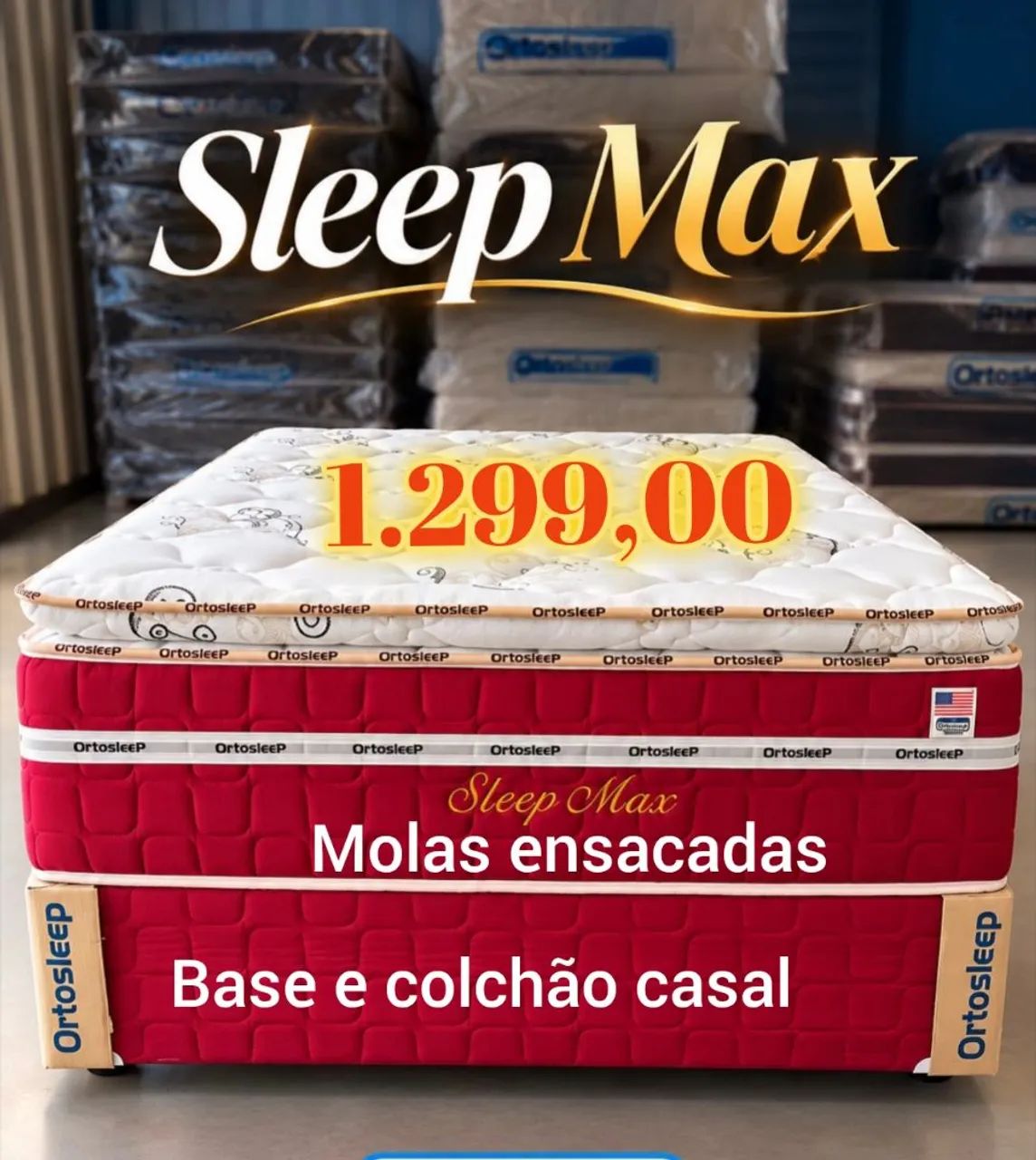 Cama casal vermelho 