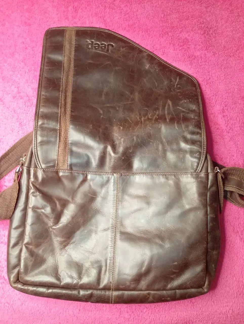 Bolsa de couro legítimo jeep - Foto 2