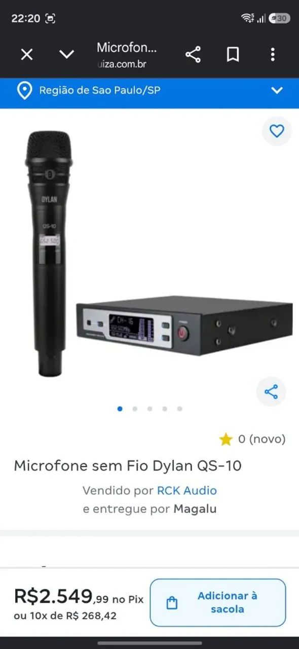 Microfone Dylan QS 10 Zerado  - Foto 2