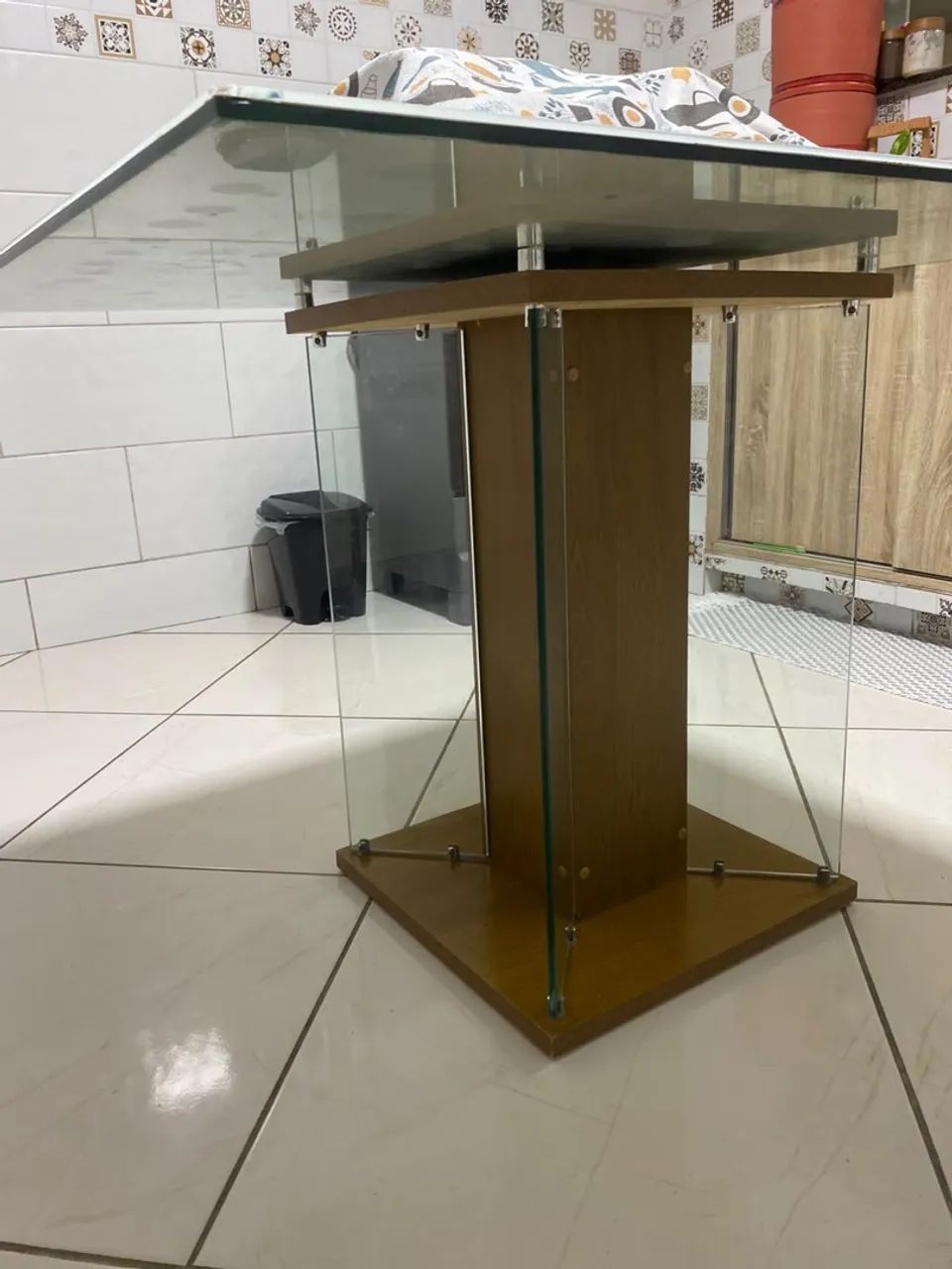 Mesa de Jantar Mesa Tampo de Vidro - Foto 2