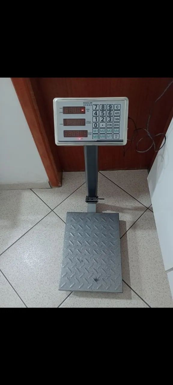 Balança Digital De Plataforma Computadora 150kg Bivolt - Foto 2