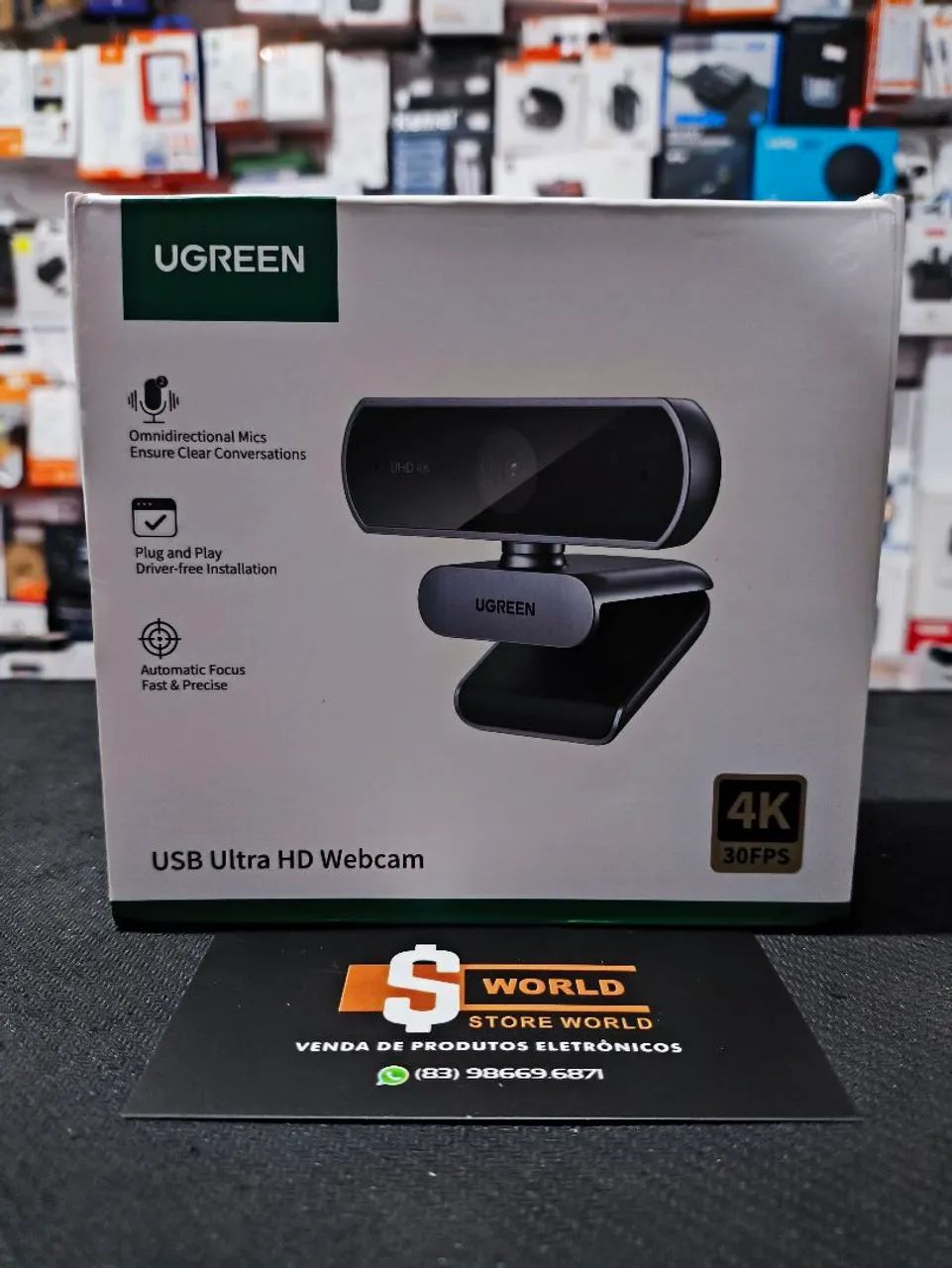 Web Cam 4K Ugreen USB - Loja Store World 