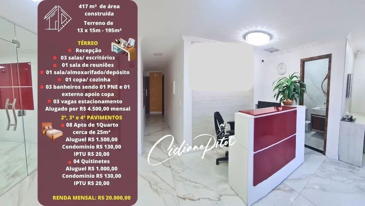 PRÉDIO COMERCIAL/RESIDENCIAL 05 SALAS E 12 APTO - Foto 2