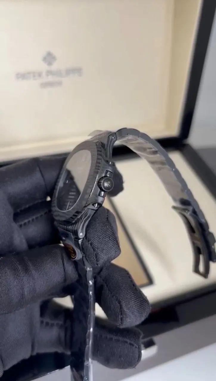 Patek Philippe Clone Base ETA Carbon Edition + Caixa Completa - Foto 4