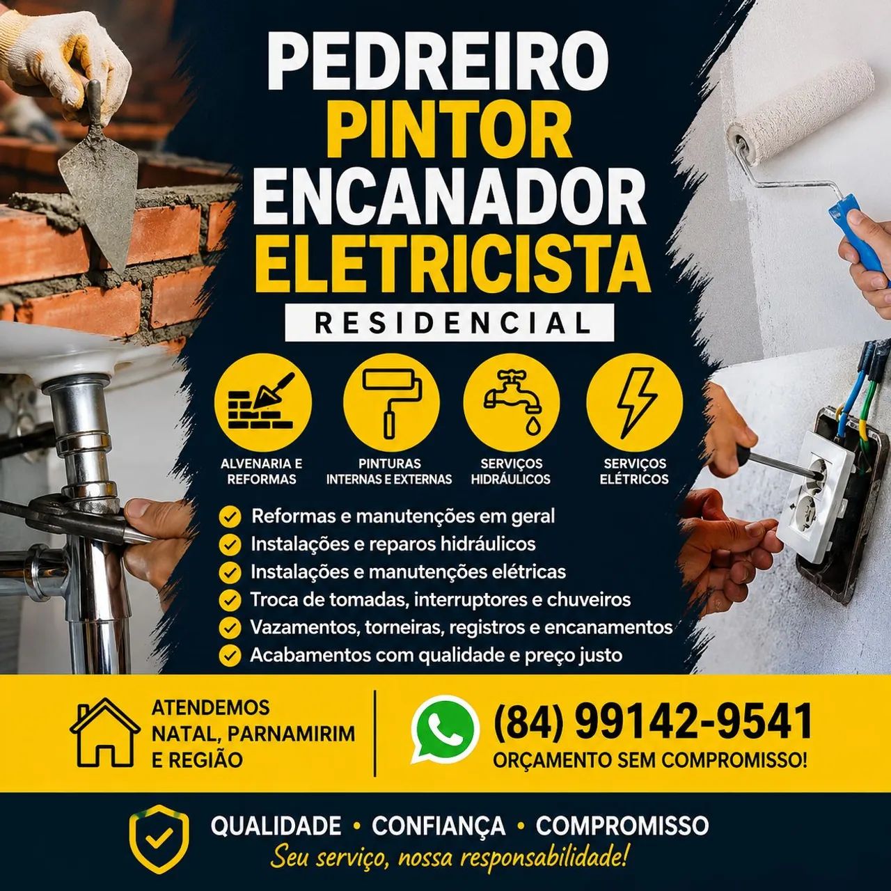 Reformas em Geral | Pedreiro, Pintor e Encanador