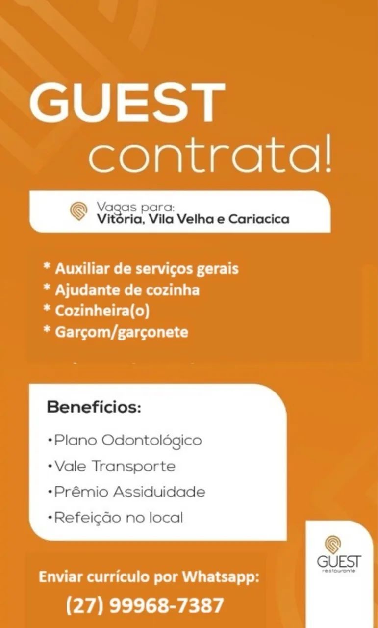 Venha fazer parte da nossa equipe!!!