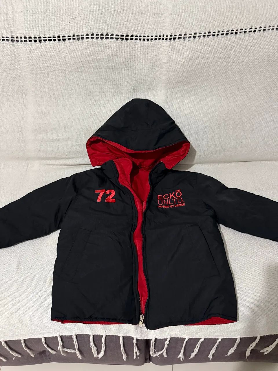 Casaco Infantil Ecko Unltd Original Dupla Face com Capuz - Foto 2