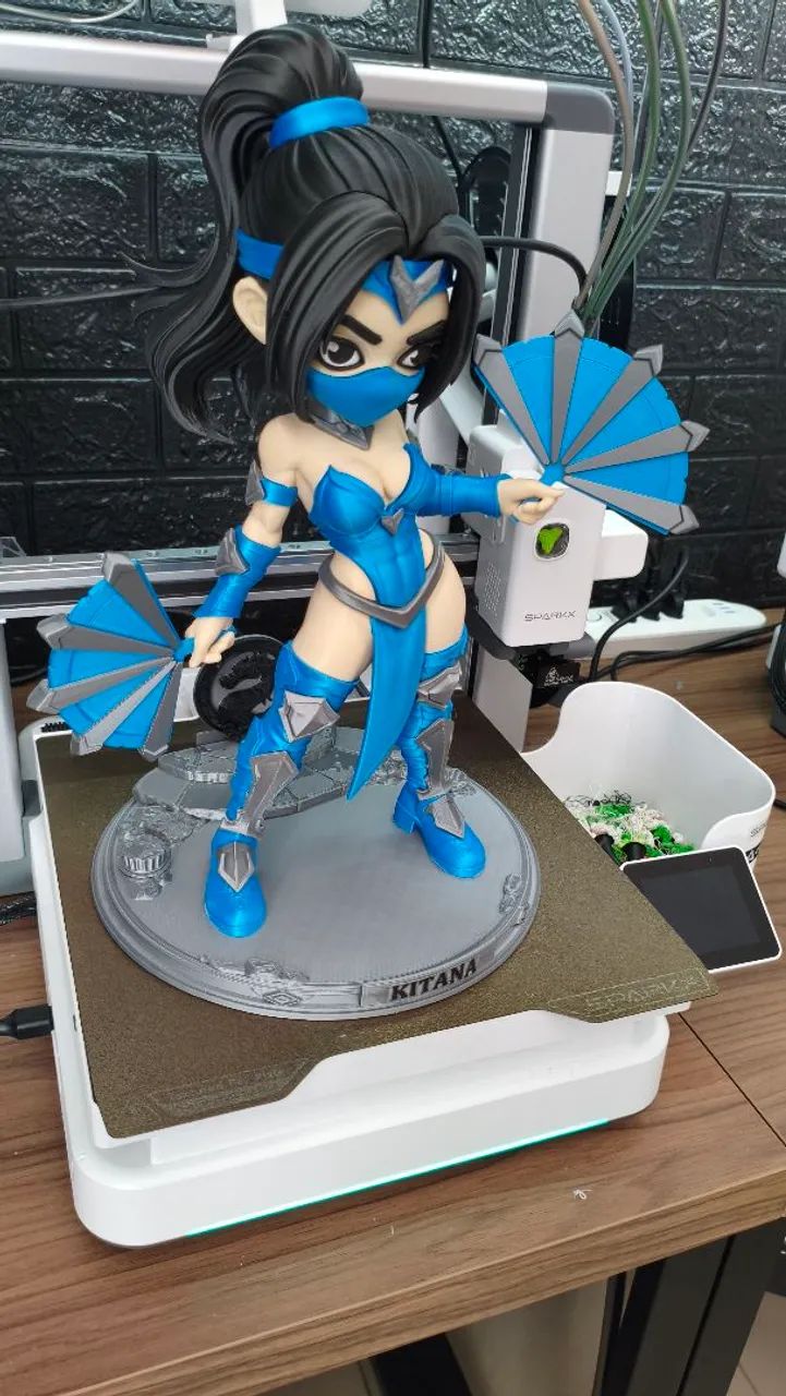 Kitana Mortal Kombat Impressão 3D 35cm - Foto 2