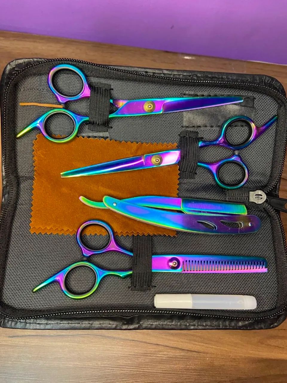 Kit Corte 3 Tesouras com Navalha Yang Lie - Foto 3