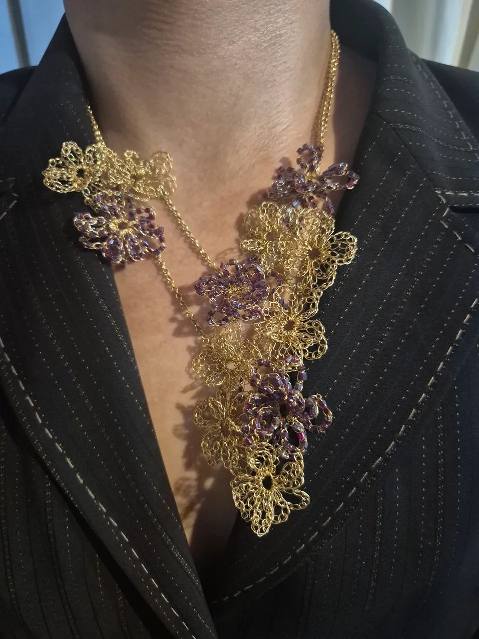 Colar 18k com miçangas