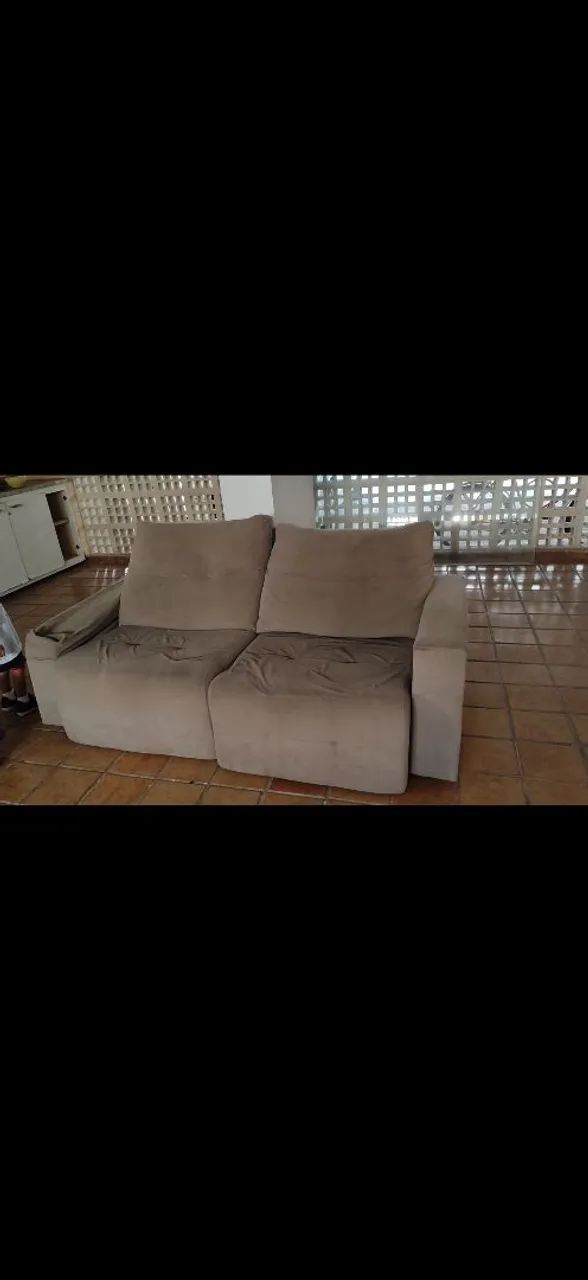 Sofá 2 lugares, extensível e reclinável, braço quebrado - Foto 2