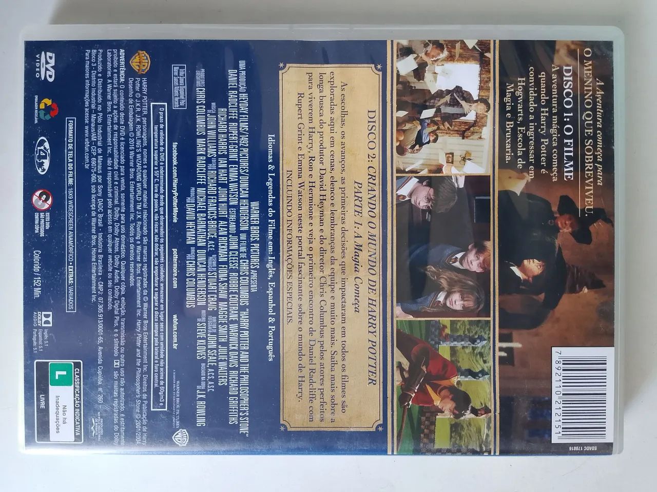 Dvd duplo Harry Potter e a Pedra Filosofal com conteúdo extra - Foto 2