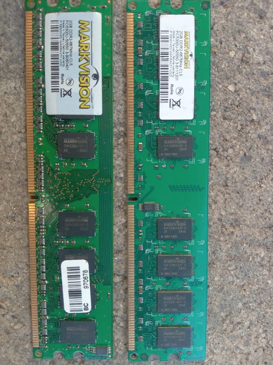 Conjunto de pentes de memória DDR2 - Foto 2