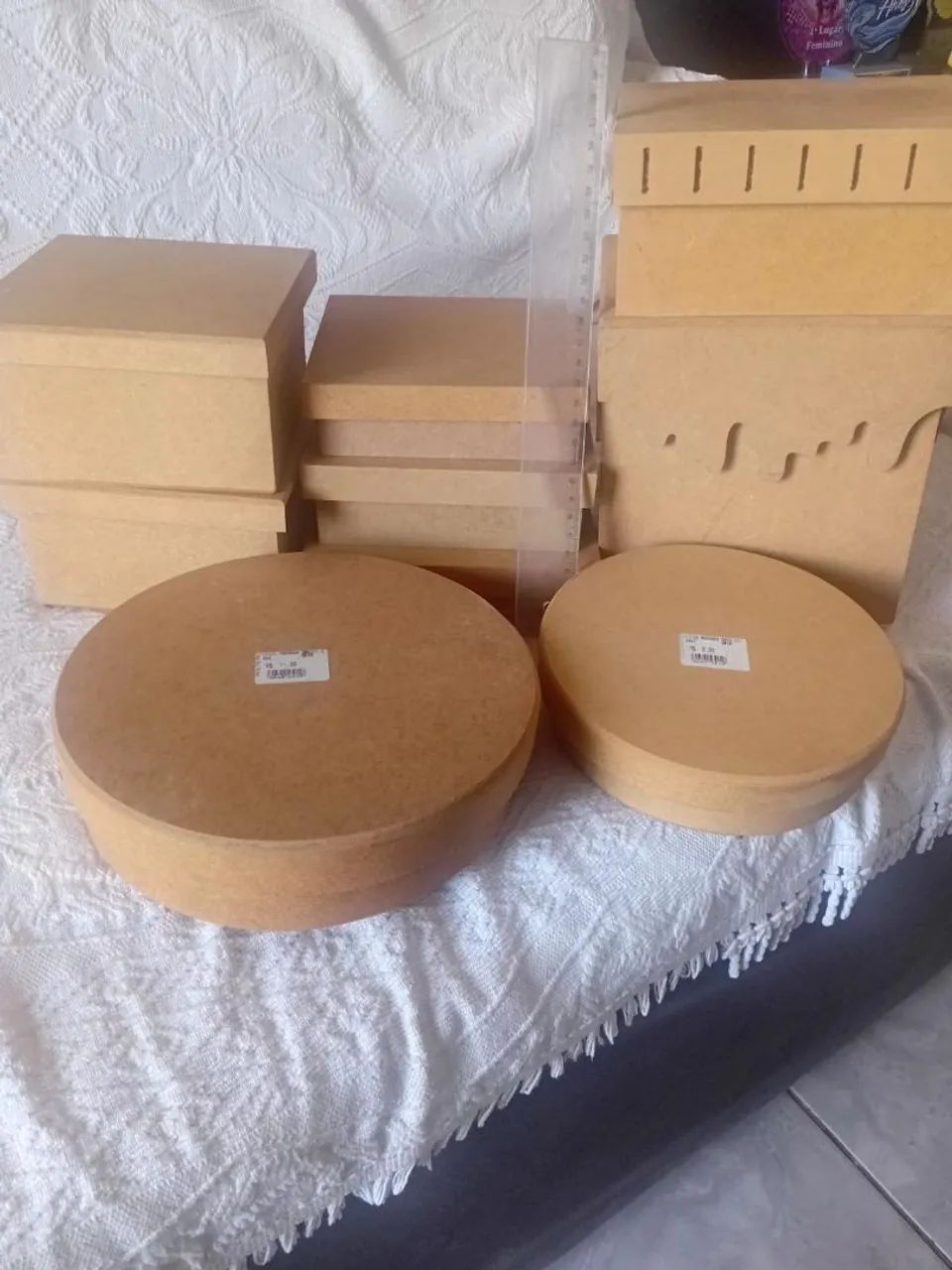 R$75 Lotes de Caixas MDF para Artesanato.