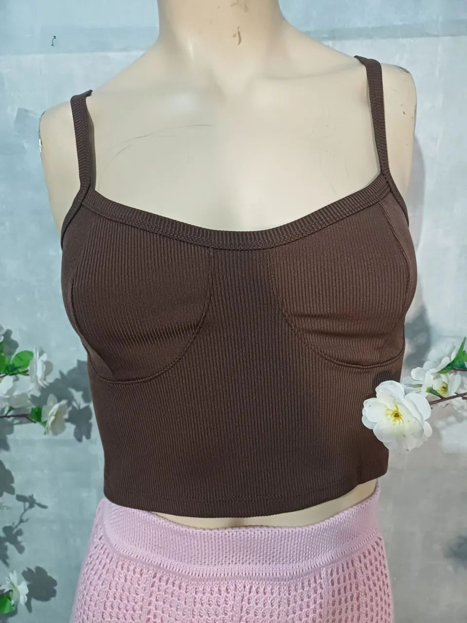 Conjunto saia longa de tricô e cropped  - Foto 2