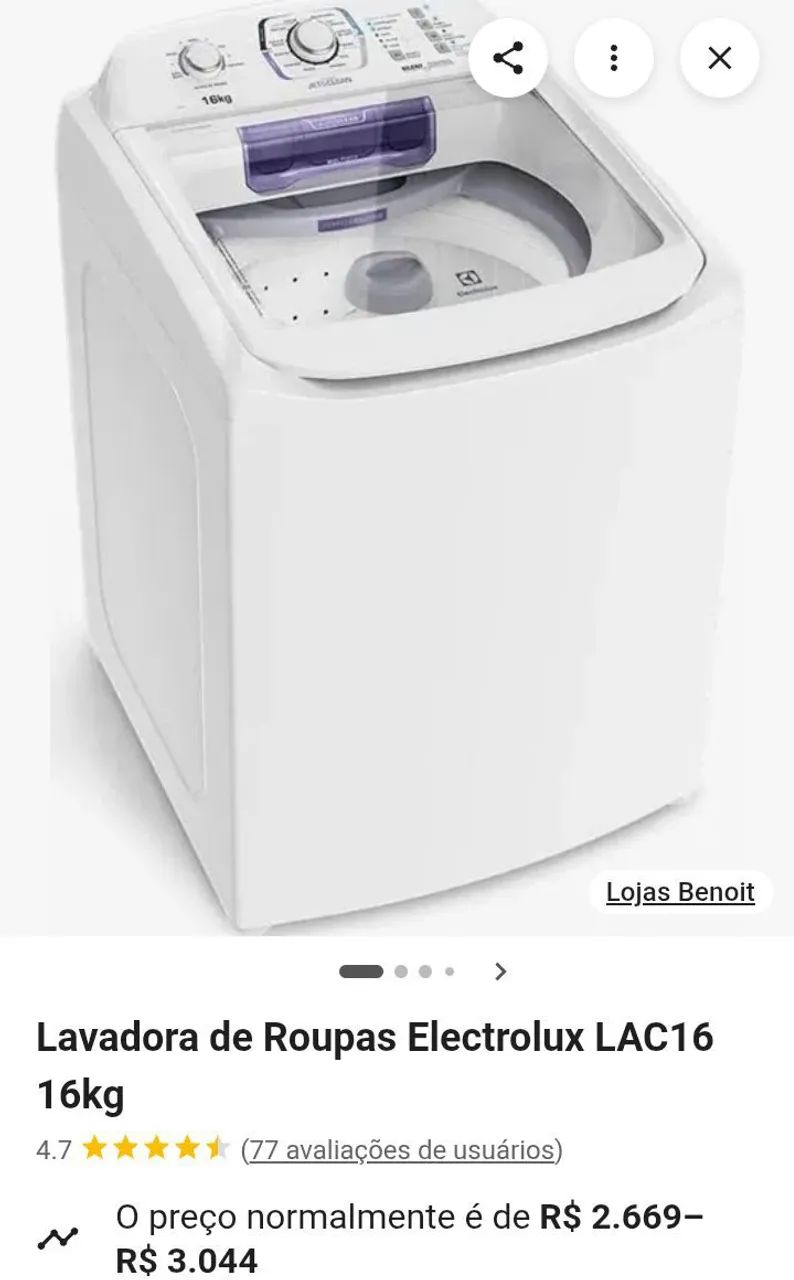 Lavandora Electrolux 16 kg funcionando  - Foto 4