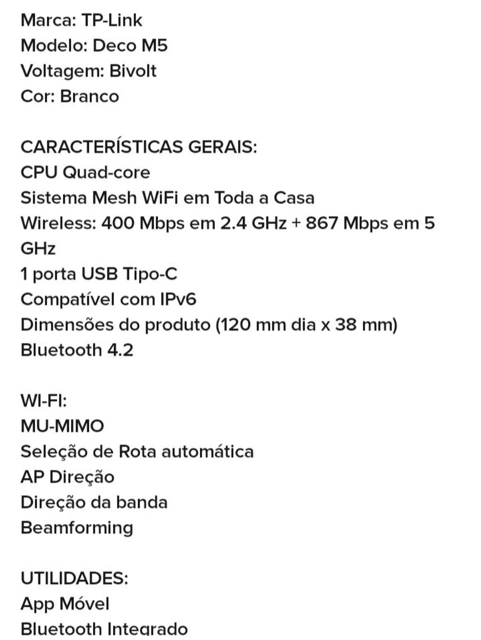 2 Roteadores Deco M5 Mesh AC1300 TP-Link  - Foto 3