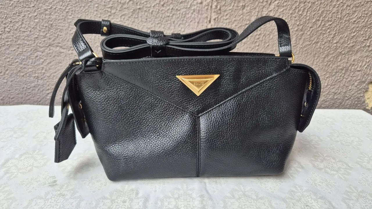 Bolsa Flother Smooth Tiracolo Preto Schutz