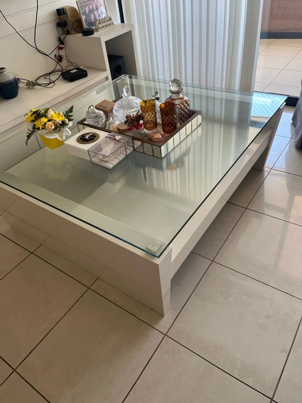 Mesa de centro madeira e vidro - Foto 3