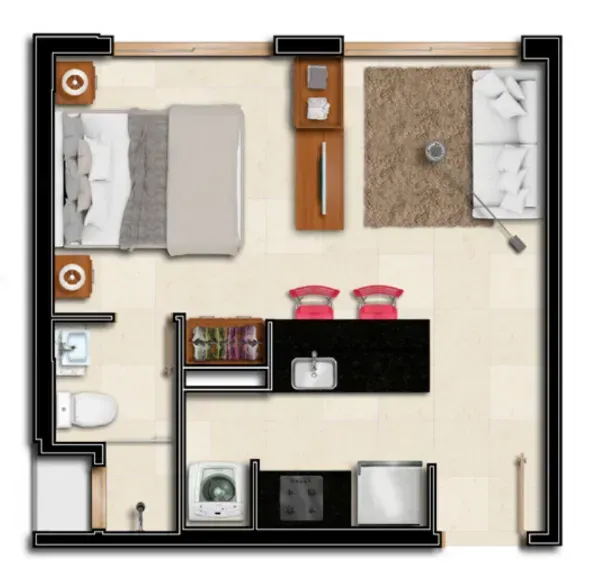 PLANTA 33m²